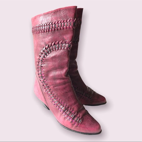 El Vaquero Braided Genuine Leather Boots - Picture 1 of 14